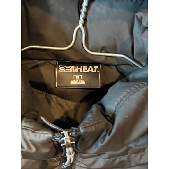 32 Degree Hip Length Gray Navy Hooded Parka Womans S - Picture 3 of 3